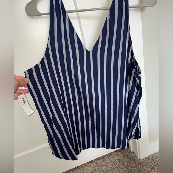 Medium Blue and White Striped Old Navy Tank Top - Picture 4 of 5